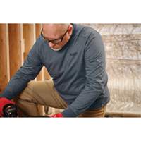 T-shirt de travail hybride, Hommes, Petit, Bleu Distribution Jean Lapalme