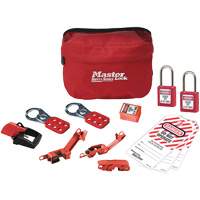 Trousse de cadenassage standard avec cadenas en thermoplastique Zenex, Ensemble &eacute;lectrique, 13 composants compris Distribution Jean Lapalme