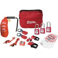 Trousse de cadenassage avec cadenas en thermoplastique de qualit&eacute; sup&eacute;rieure Zenex, Ensemble &eacute;lectrique, 16 composants compris Distribution Jean Lapalme