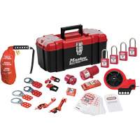 Trousse de cadenassage avec cadenas en thermoplastique de qualit&eacute; sup&eacute;rieure Zenex, Ensemble &eacute;lectrique, 21 composants compris Distribution Jean Lapalme