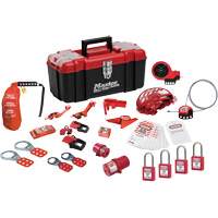 Trousse de cadenassage avec cadenas en thermoplastique de qualit&eacute; sup&eacute;rieure Zenex, Ensemble &eacute;lectrique/Vanne, 27 composants compris Distribution Jean Lapalme
