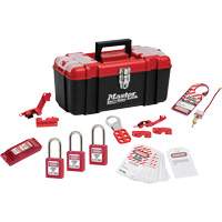 Trousse de cadenassage standard avec cadenas en thermoplastique Zenex, Ensemble &eacute;lectrique, 14 composants compris Distribution Jean Lapalme
