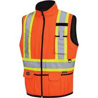 6688 Reversible Vest, High Visibility Orange, 2X-Large, Polyester Distribution Jean Lapalme