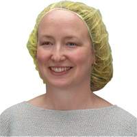 Bouffant Caps, Polypropylene, 24", Yellow Distribution Jean Lapalme