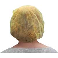 Bouffant Caps, Polypropylene, 24", Yellow Distribution Jean Lapalme