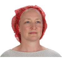 Bouffant Caps, Polypropylene, 24", Red Distribution Jean Lapalme