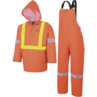 R85 Ensemble imperm&eacute;able de s&eacute;curit&eacute; 3 pi&egrave;ces ignifuge Element FR, Petit, Orange haute visibilit&eacute; Distribution Jean Lapalme