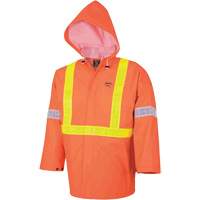R85 Ensemble imperm&eacute;able de s&eacute;curit&eacute; 3 pi&egrave;ces ignifuge Element FR, Petit, Orange haute visibilit&eacute; Distribution Jean Lapalme