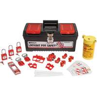 Electrical Lockout Tagout Kit with Nylon Safety Lockout Padlocks in Toolbox, Electrical Kit, 33 Components Distribution Jean Lapalme