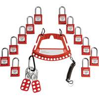 Lock & Tag Carrier with Keyed Different Nylon Safety Lockout Padlocks Distribution Jean Lapalme