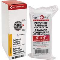 SmartCompliance&reg; Refill Compress Pressure Bandage with Ties, 4" L x 4" W Distribution Jean Lapalme