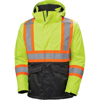 Veste d'hiver Alta, Polyester, Noir/Jaune lime haute visibilit&eacute;, Petit Distribution Jean Lapalme
