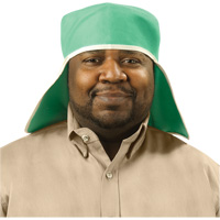 Chapeau avec couvre-nuque en coton ignifug&eacute; Weldlite, Taille unique, Vert Distribution Jean Lapalme
