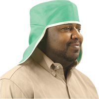 Chapeau avec couvre-nuque en coton ignifug&eacute; Weldlite, Taille unique, Vert Distribution Jean Lapalme