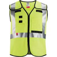 Gilet de s&eacute;curit&eacute; &agrave; maille d&eacute;tachable, Noir/Jaune lime haute visibilit&eacute;, Moyen/Petit Distribution Jean Lapalme