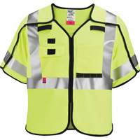 Gilet de s&eacute;curit&eacute; &agrave; maille d&eacute;tachable, Noir/Jaune lime haute visibilit&eacute;, Moyen/Petit Distribution Jean Lapalme