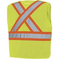598P Tear-Away Mesh Safety Vest, High Visibility Lime-Yellow, Medium/Small, Polyester Distribution Jean Lapalme