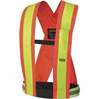 5593 Bretelles de s&eacute;curit&eacute;, Orange haute visibilit&eacute;, Couleur r&eacute;fl&eacute;chissante Jaune, Taille unique Distribution Jean Lapalme