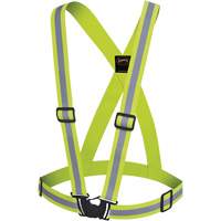5497 Bretelles de s&eacute;curit&eacute;, Jaune lime haute visibilit&eacute;, Couleur r&eacute;fl&eacute;chissante Argent, Taille unique Distribution Jean Lapalme