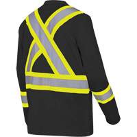 6983 Long-Sleeved Safety Shirt, Cotton, X-Small, Black Distribution Jean Lapalme