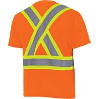 6990 Bird's-Eye Safety Shirt, Polyester, X-Small, High Visibility Orange Distribution Jean Lapalme