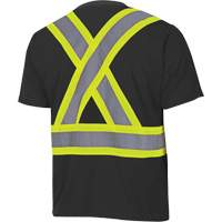 6992 Bird's-Eye Safety Shirt, Polyester, X-Small, Black Distribution Jean Lapalme
