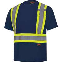 6992N Bird's-Eye Safety Shirt, Polyester, X-Small, Navy Blue Distribution Jean Lapalme