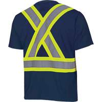 6992N Bird's-Eye Safety Shirt, Polyester, X-Small, Navy Blue Distribution Jean Lapalme