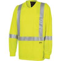 6905A Chandail de s&eacute;curit&eacute; &agrave; manches longues ultra respirant et ultra frais, T-petit, Jaune lime haute visibilit&eacute; Distribution Jean Lapalme