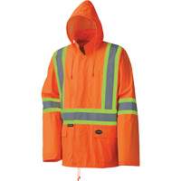 5598 Combinaison de pluie imperm&eacute;able et l&eacute;g&egrave;re, Polyester/PVC, Petit, Orange haute visibilit&eacute; Distribution Jean Lapalme