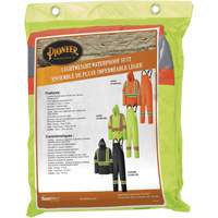 5599 Combinaison de pluie imperm&eacute;able et l&eacute;g&egrave;re, Polyester/PVC, T-petit, Jaune lime haute visibilit&eacute; Distribution Jean Lapalme