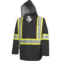 5628BK Veste de s&eacute;curit&eacute; The Rock 300D imperm&eacute;able, Polyester, Noir, Petit Distribution Jean Lapalme