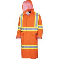 5630 Manteau long imperm&eacute;able The Rock 300D, Polyester, Petit, Orange haute visibilit&eacute; Distribution Jean Lapalme