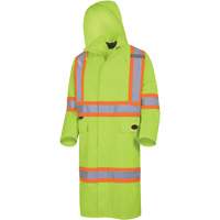 5631 Manteau long imperm&eacute;able The Rock 300D, Polyester, Petit, Jaune lime haute visibilit&eacute; Distribution Jean Lapalme