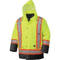 5021BB Manteau imperm&eacute;able 7 en 1, Jaune lime haute visibilit&eacute;, T-petit Distribution Jean Lapalme