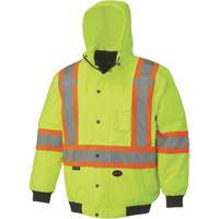 5023 Veste aviateur imperm&eacute;able 7 en 1, Polyester, Jaune lime haute visibilit&eacute;, T-petit Distribution Jean Lapalme