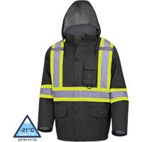 5031BK Manteau de s&eacute;curit&eacute; matelass&eacute; imperm&eacute;able, Noir, Petit Distribution Jean Lapalme