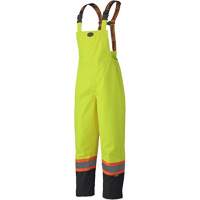 5405 Salopettes imperm&eacute;ables 300D Trilobal antid&eacute;chirure, Polyester, T-petit, Jaune lime haute visibilit&eacute; Distribution Jean Lapalme
