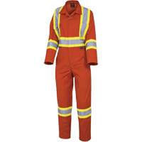 5514W Women's Safety Coveralls, X-Small, High Visibility Orange Distribution Jean Lapalme
