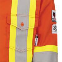 7743 Chemise de s&eacute;curit&eacute; ignifug&eacute;e FR-Tech, Petit, Orange haute visibilit&eacute; Distribution Jean Lapalme
