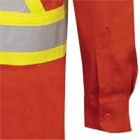 7743 Chemise de s&eacute;curit&eacute; ignifug&eacute;e FR-Tech, Petit, Orange haute visibilit&eacute; Distribution Jean Lapalme