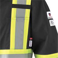7702BKT Combinaison FR-Tech contre les arcs, Taille 40 (grand taille), Noir, 10 cal/cm² Distribution Jean Lapalme