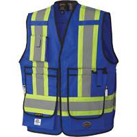 7733 FR-Tech&reg; Flame-Resistant Arc Surveyor's Vest, Small, Royal Blue, 9.7 cal/cm² Distribution Jean Lapalme