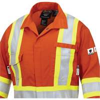 7702W Combinaison FR-Tech ignifuge/contre les arcs pour femme, Taille T-petit, Orange haute visibilit&eacute;, 10 cal/cm² Distribution Jean Lapalme