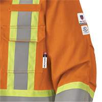 5533 Manteau de s&eacute;curit&eacute; ignifuge, Petit, Orange haute visibilit&eacute;, 58 cal/cm² Distribution Jean Lapalme
