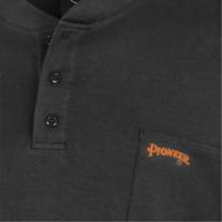 332 Chandail Henley en tricot interlock ignifuge, Petit, Noir Distribution Jean Lapalme