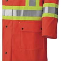 5896 Manteau long imperm&eacute;able et ignifuge, Petit, Orange haute visibilit&eacute; Distribution Jean Lapalme