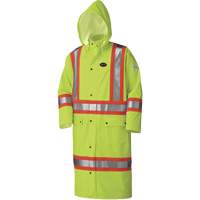 5897 Manteau long imperm&eacute;able et ignifuge, Grand, Jaune lime haute visibilit&eacute; Distribution Jean Lapalme