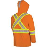 5880 FR/Arc-Rated Waterproof Rain Jacket, X-Small, High Visibility Orange, 10 cal/cm² Distribution Jean Lapalme