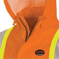 5880 FR/Arc-Rated Waterproof Rain Jacket, X-Small, High Visibility Orange, 10 cal/cm² Distribution Jean Lapalme